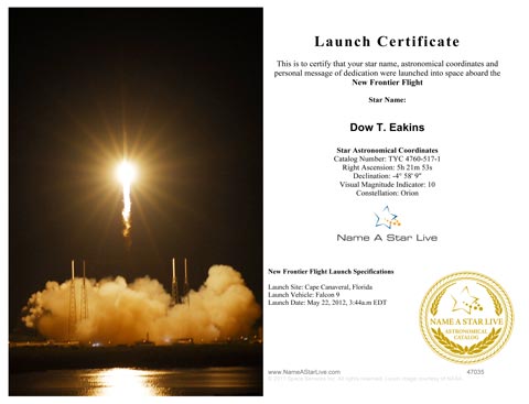 Launch Certificate